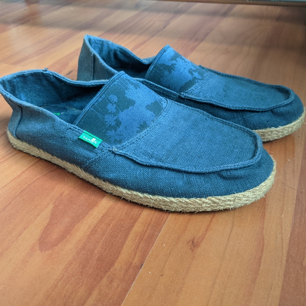 Men's Sanuk Size 9 Jute-wrapped Blue
